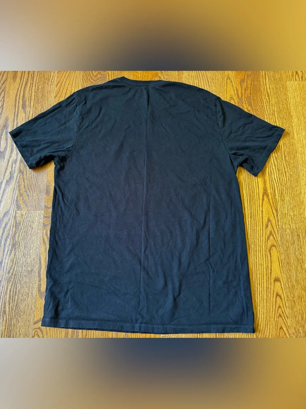 True Religion Mens XL Black Horseshoe Logo V Neck T Shirt
